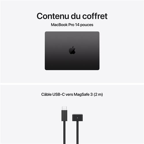 Apple MacBook Pro 14 pouces Noir sidéral – vue 3 – Hizem World Tunisie