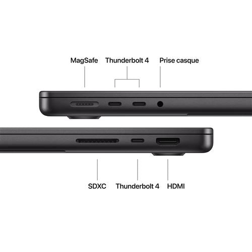 Apple MacBook Pro 14 pouces Noir sidéral – vue 4 – Hizem World Tunisie