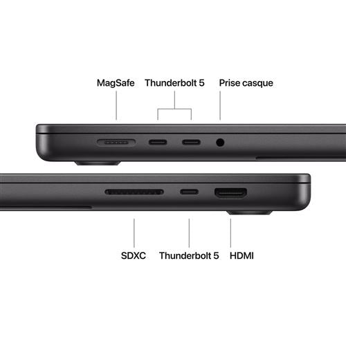 Apple MacBook Pro 16 pouces M5 Max Noir sidéral – vue 5 – Hizem World Tunisie