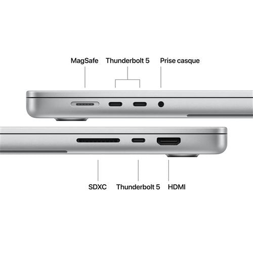 Apple MacBook Pro M5 Pro Argent – vue 2 – Hizem World Tunisie