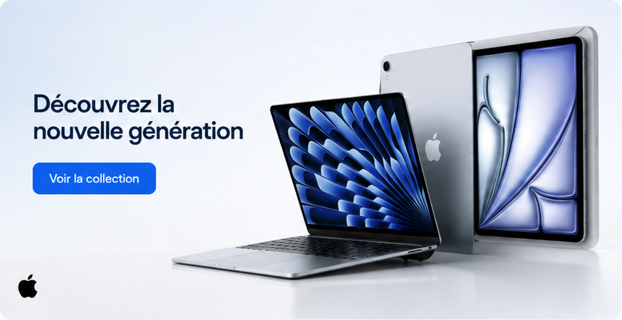 Bannière promotionnelle produits Apple - Hizem World