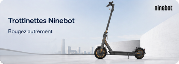 Bannière trottinettes électriques Ninebot - Hizem World