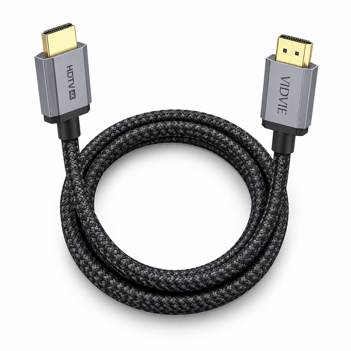 Câble HDMI VIDVIE HD03 1 m 4K 60 Hz gris foncé