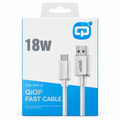 Câble QIOP USB-A vers USB-C 18 W 1 m blanc – Hizem World Tunisie