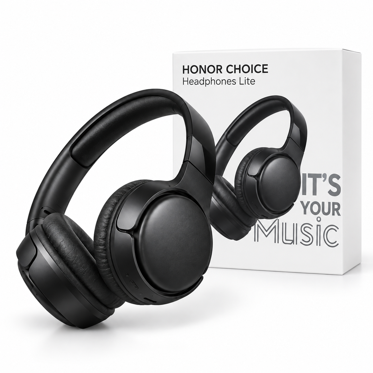 Casque Bluetooth HONOR CHOICE Headphones Lite noir 82 h – vue 2 – Hizem World Tunisie