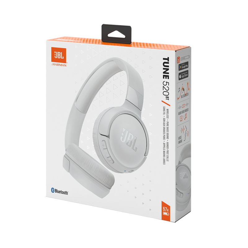 Casque Bluetooth JBL Tune 520BT Blanc