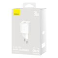 Chargeur secteur Baseus Super Si USB-C Power Delivery 30 W blanc – Hizem World Tunisie