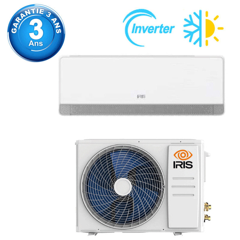 Climatiseur IRIS AZAO+ 12000 BTU Inverter Tropicalisé Chaud et Froid Blanc