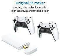 Console de jeu rétro sans fil M15 2.4G blanche - vue détailée des connectiques