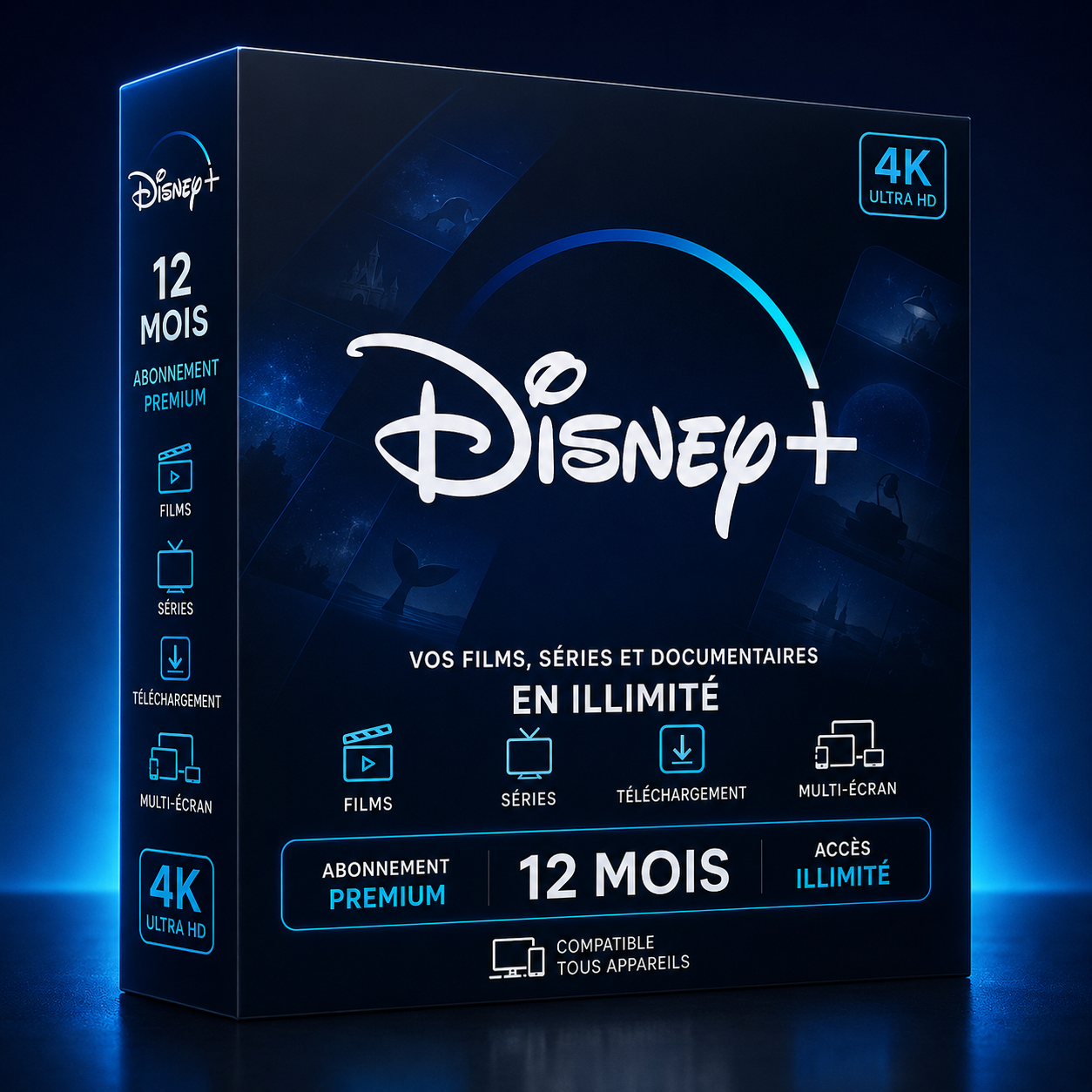 Abonnement Disney+ Premium 12 Mois – 4K Ultra HD