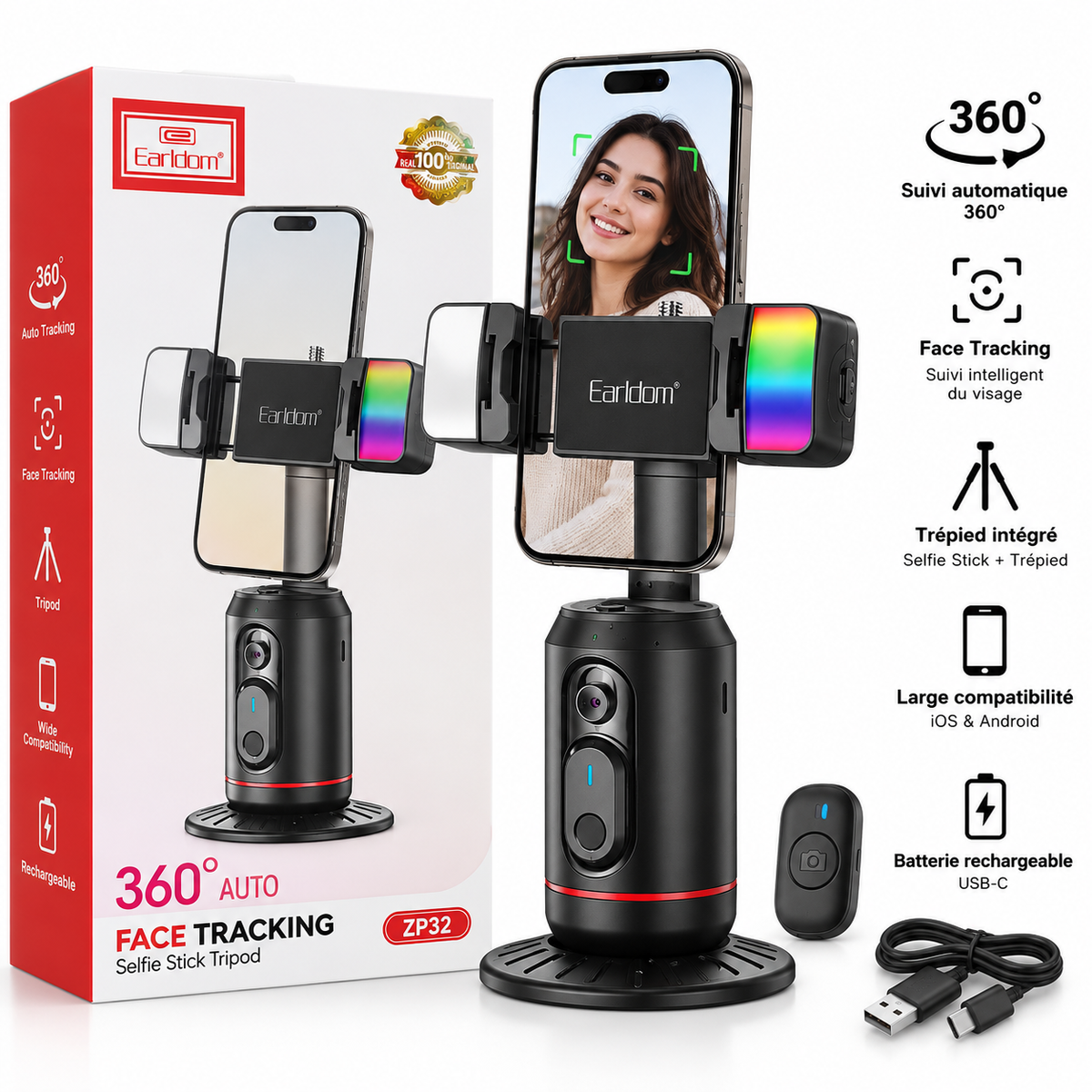 Earldom ZP32 Face Tracking 360° - visuel produit