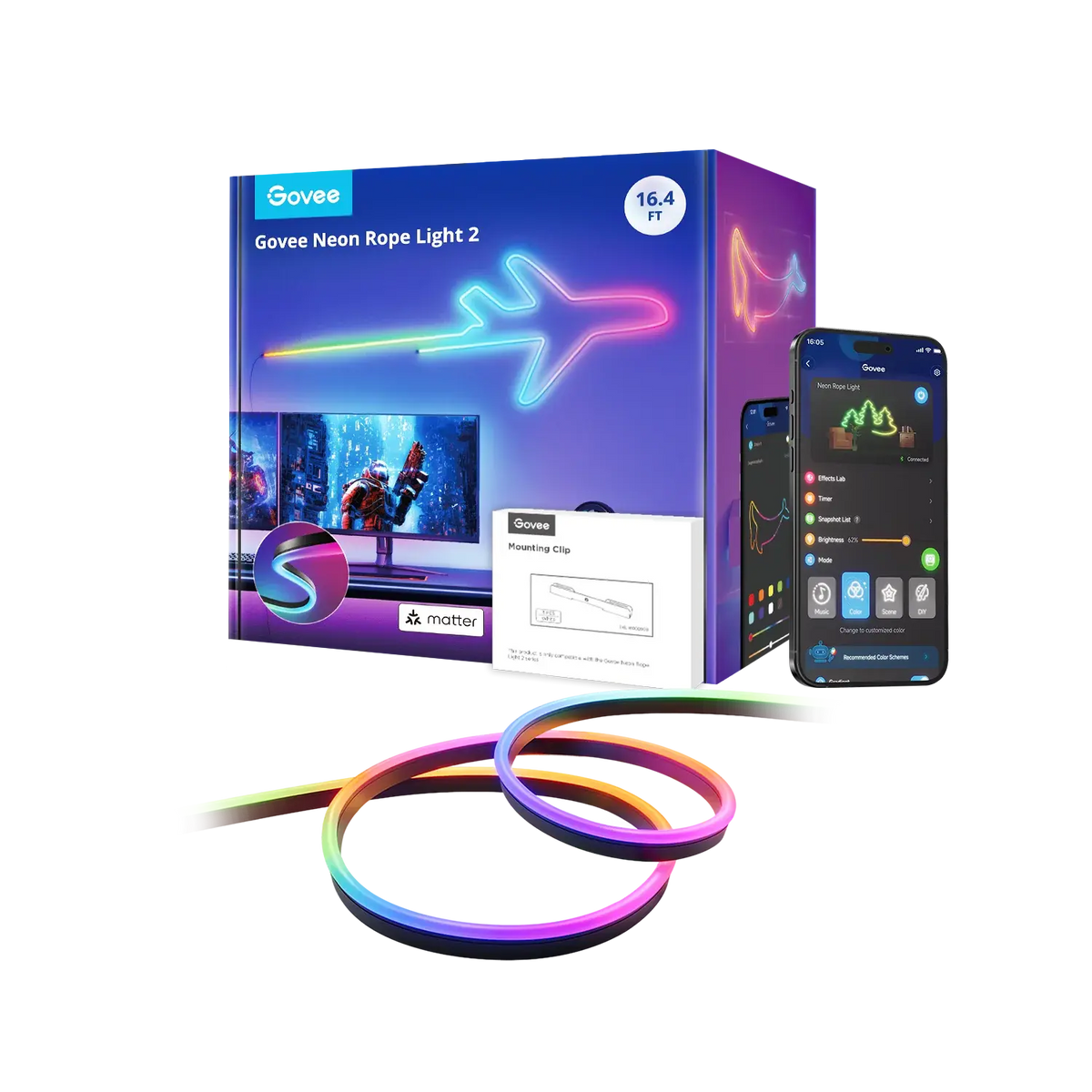 Guirlande néon LED flexible Govee Neon Light 2 RGB – Hizem World Tunisie