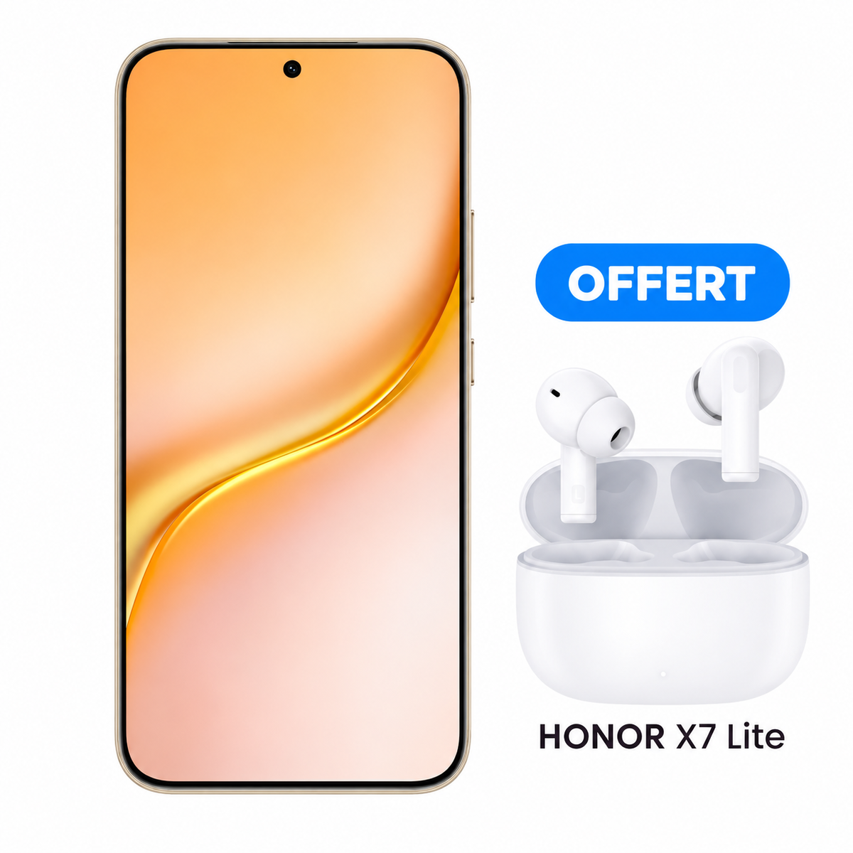 HONOR X9e Pro Doré avec kit HONOR X7 Lite offert – vue 3
