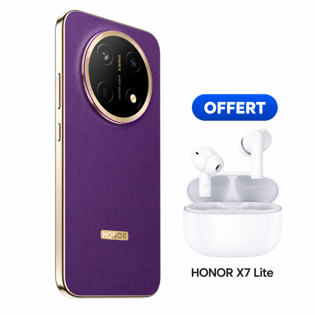 HONOR X9e Pro Violet avec kit HONOR X7 Lite offert – vue 3