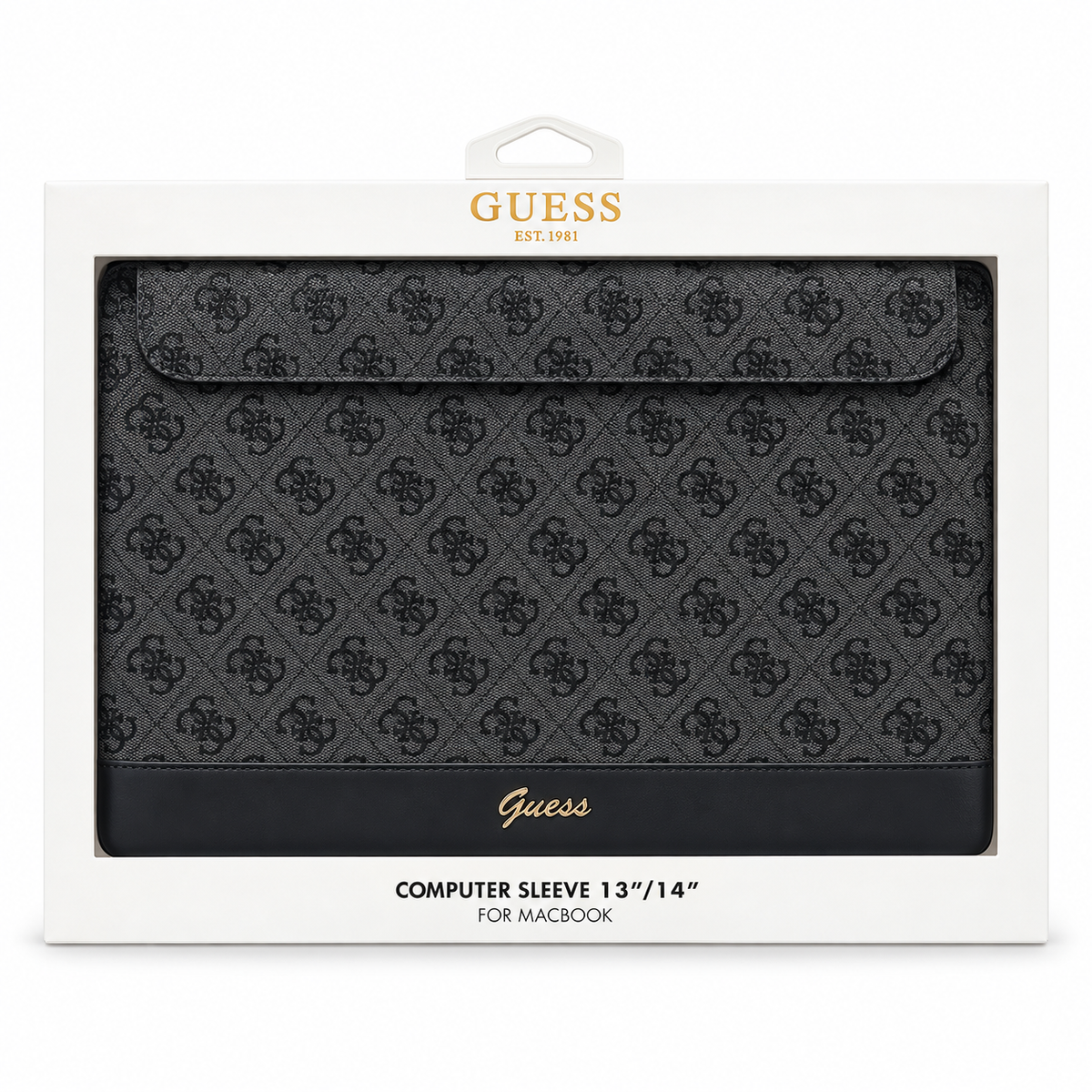 Housse GUESS Computer Sleeve noire pour MacBook 13 et 14 pouces