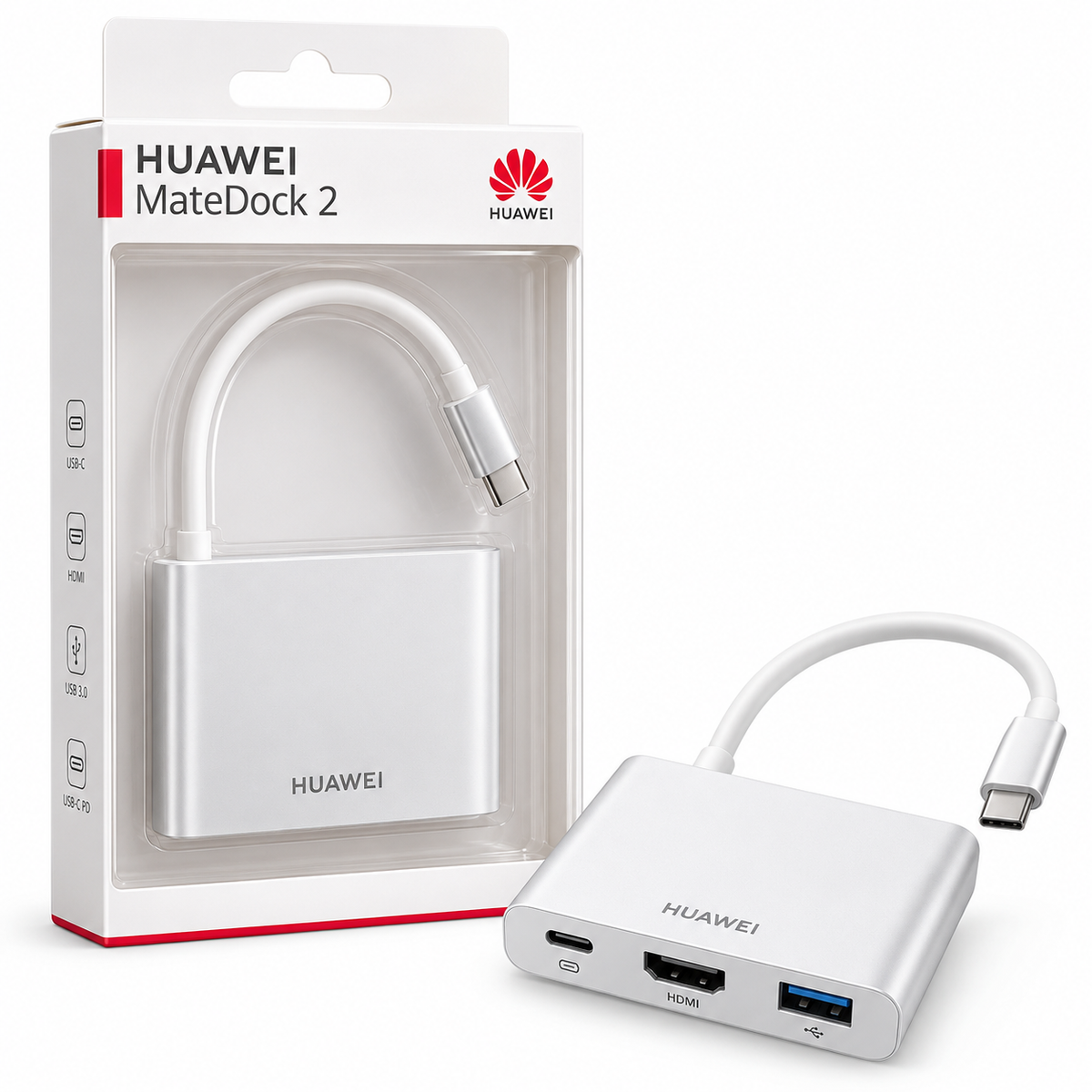 Adaptateur multiport USB-C HUAWEI MateDock 2 AD11 – Hizem World Tunisie