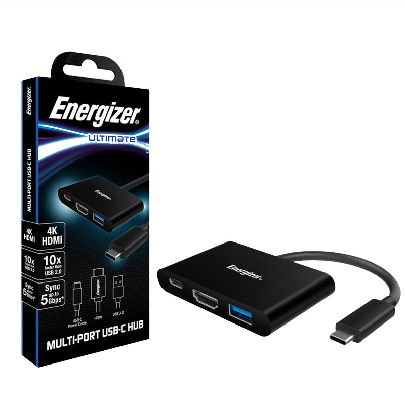 Hub USB-C Energizer Ultimate HDMI 4K et USB 3.0 – Hizem World Tunisie