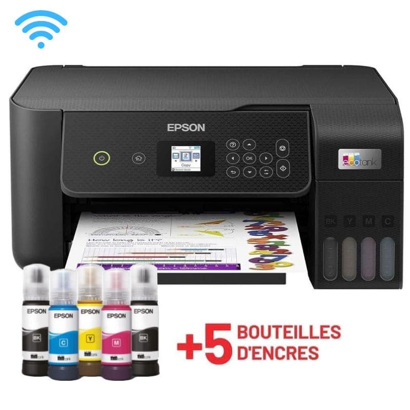EPSON EcoTank L3260 — Imprimante Multifonction 3en1 Couleur WiFi