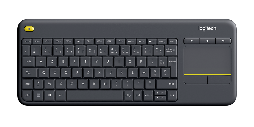 Logitech K400 Plus noir AZERTY avec pavé tactile – vue 1