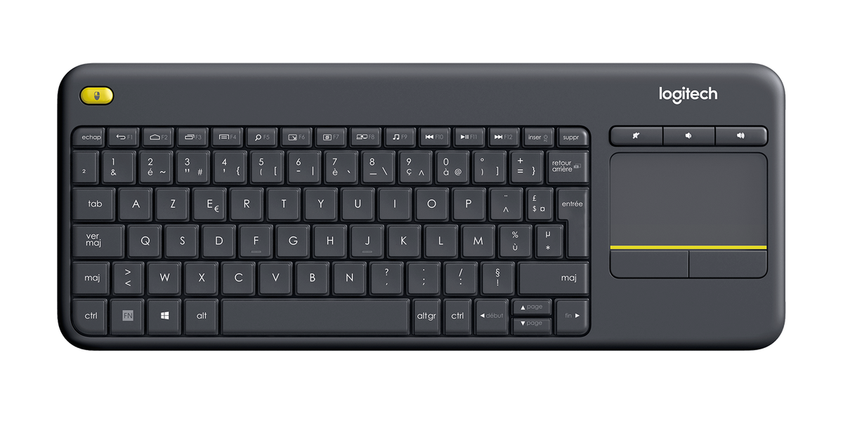 Logitech K400 Plus noir AZERTY avec pavé tactile – vue 1