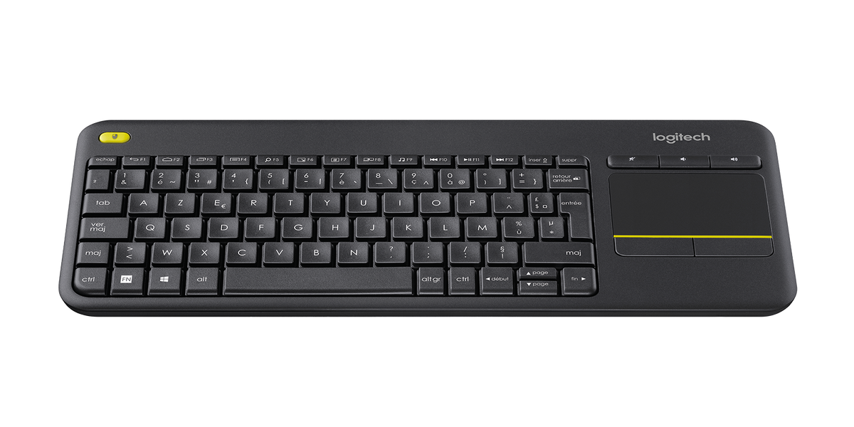Logitech K400 Plus noir AZERTY avec pavé tactile – vue 2