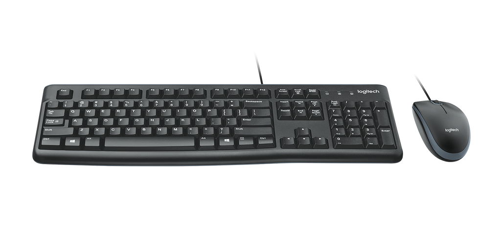 Pack clavier et souris Logitech MK120 noir – vue 2 (visuel fabricant, disposition des touches illustrative)