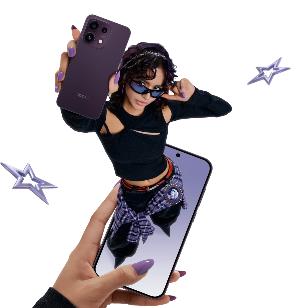 Design Twilight Violet du OPPO Reno16 F 5G