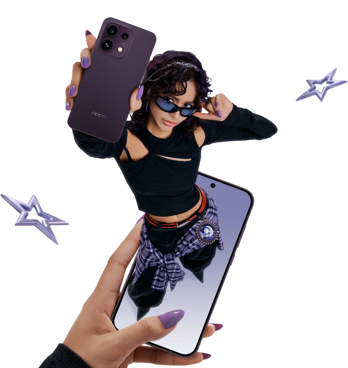 Design Twilight Violet du OPPO Reno16 F 5G