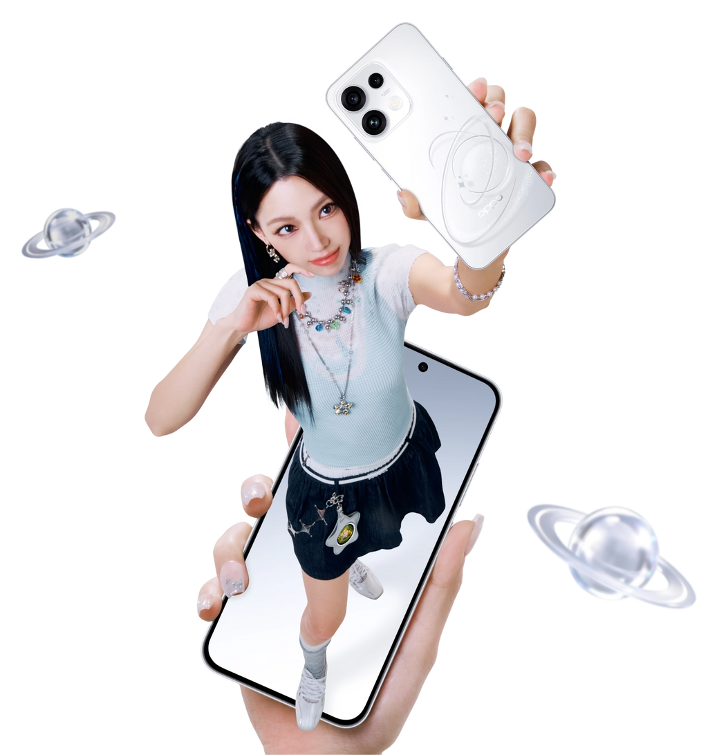 Design Pop White du OPPO Reno16 F 5G