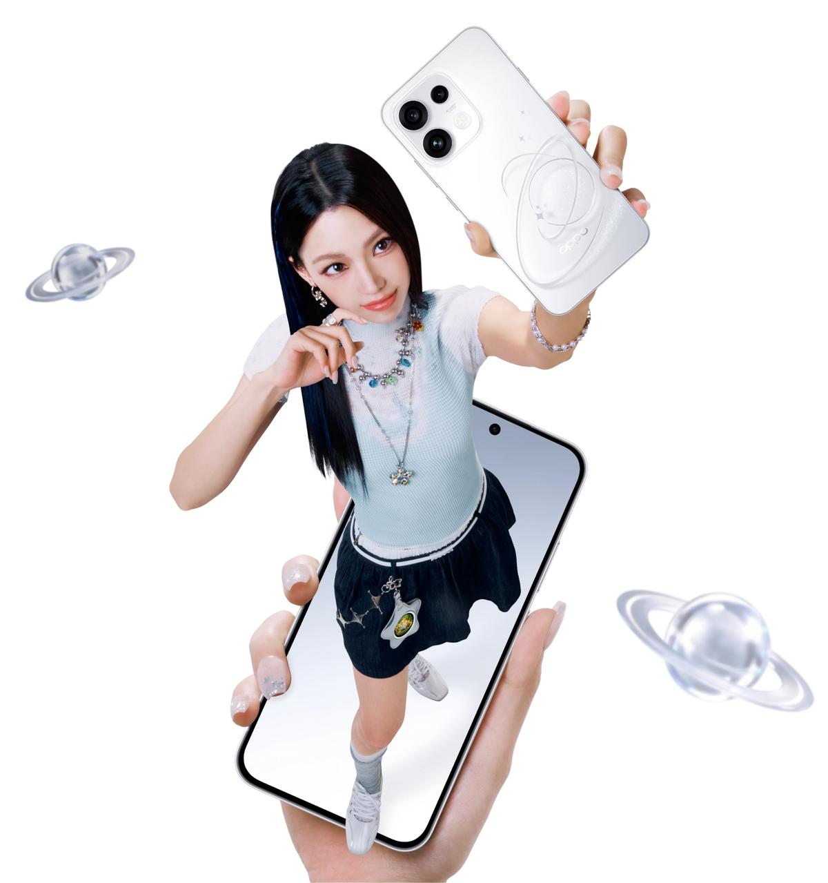 Design Pop White du OPPO Reno16 F 5G