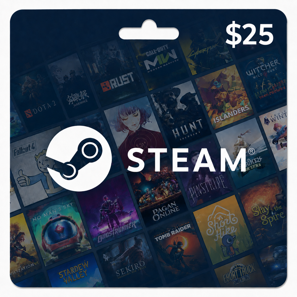 Carte Cadeau Steam – 25$ – Global