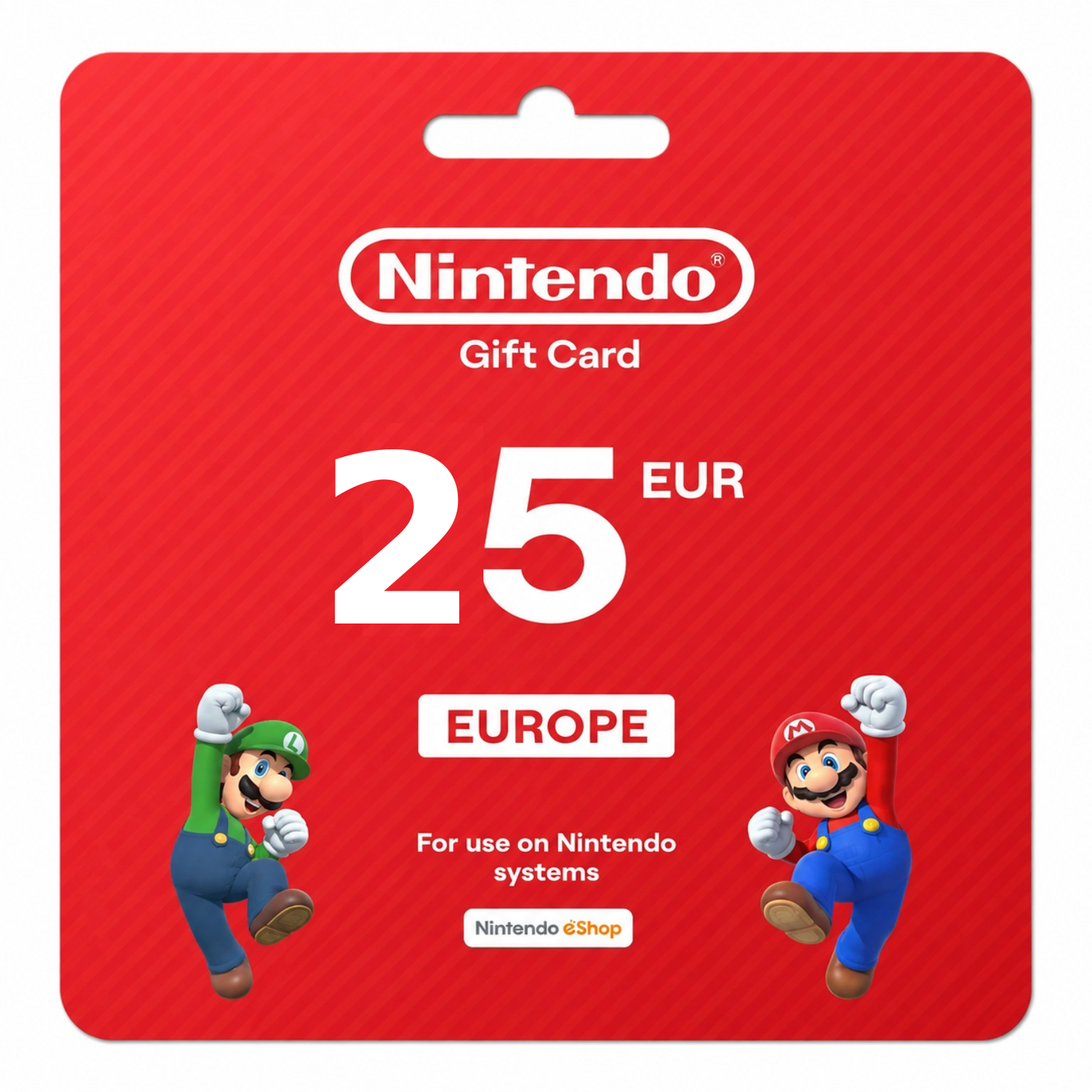 Carte Cadeau Nintendo eShop – 25€ – France