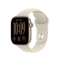 Apple Watch Series 12 GPS 46 mm Boîtier en aluminium Or clair avec Bracelet Sport Sable - S/M