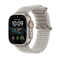 Apple Watch Ultra 4 GPS + Cellular 49 mm Boîtier en titane Naturel avec Bracelet Océan Gris translucide