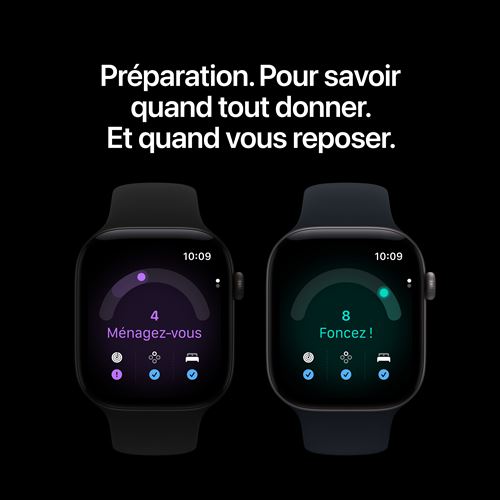 Apple Watch Series 12 GPS 42 mm Boîtier en aluminium Bronze foncé avec Boucle milanaise Bronze foncé