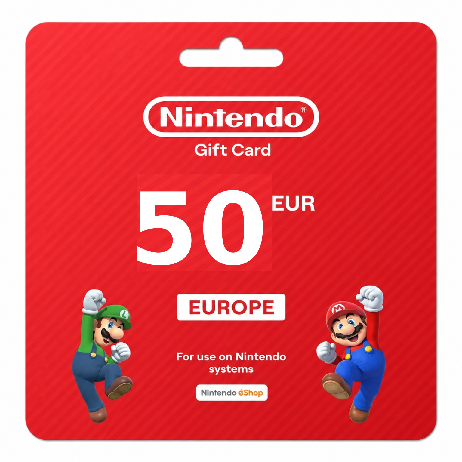 Carte Cadeau Nintendo eShop – 50€ – France