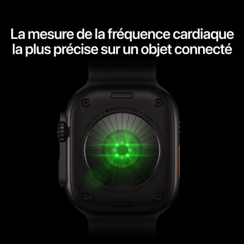 Apple Watch Ultra 4 GPS + Cellular 49 mm Boîtier en titane Noir avec Boucle Trail Bordeaux - S/M