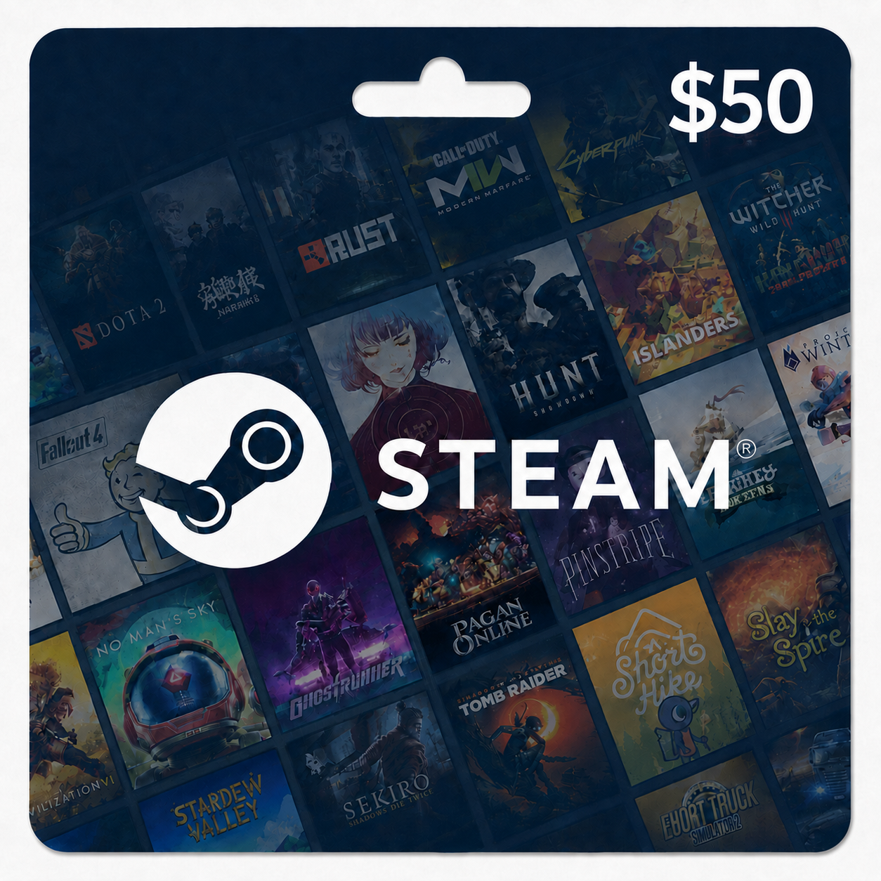 Carte Cadeau Steam – 50$ – Global