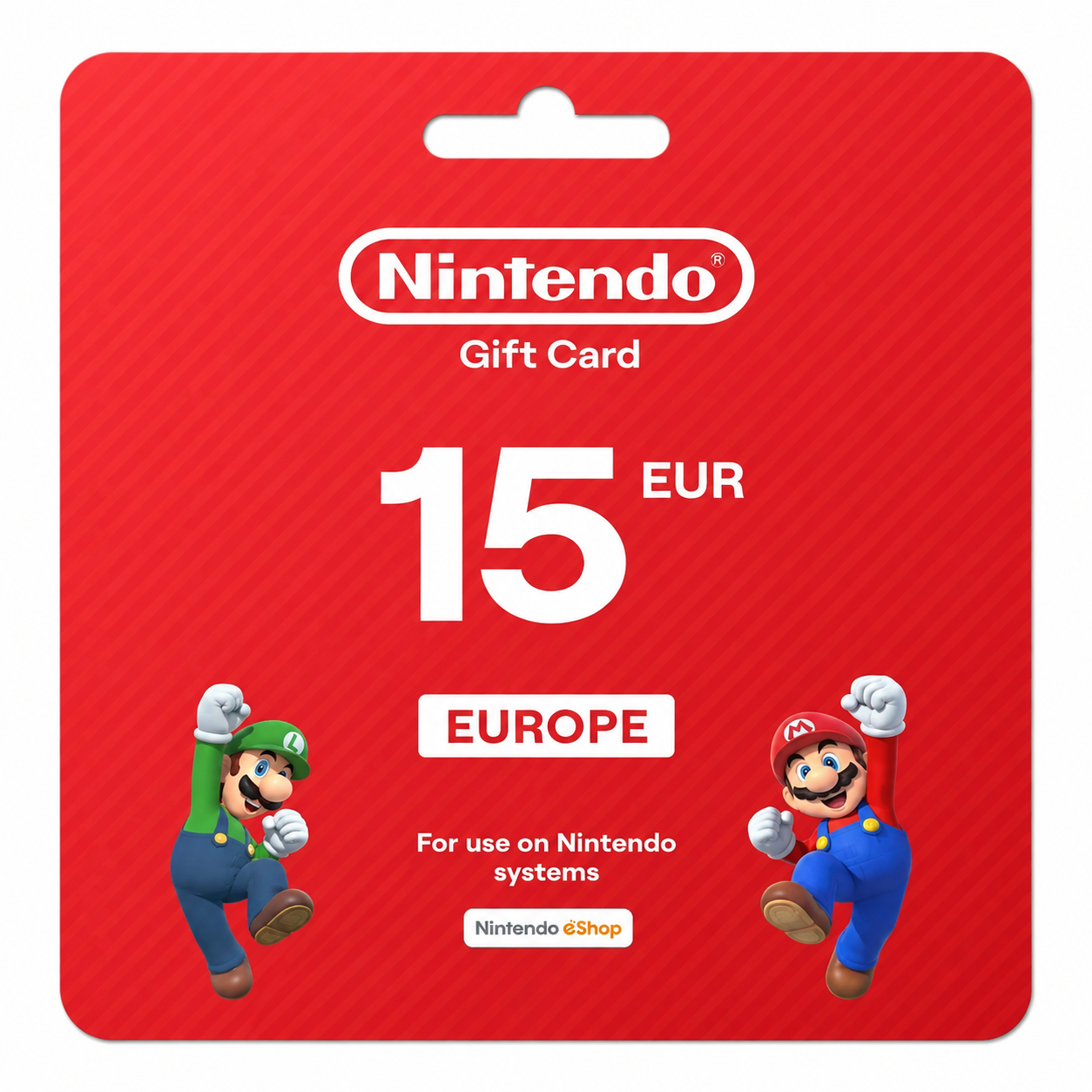 Carte Cadeau Nintendo eShop – 15€ – France