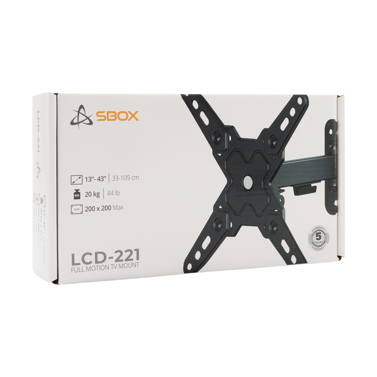 Support Mural TV SBOX LCD-221 13"-43" Full Motion