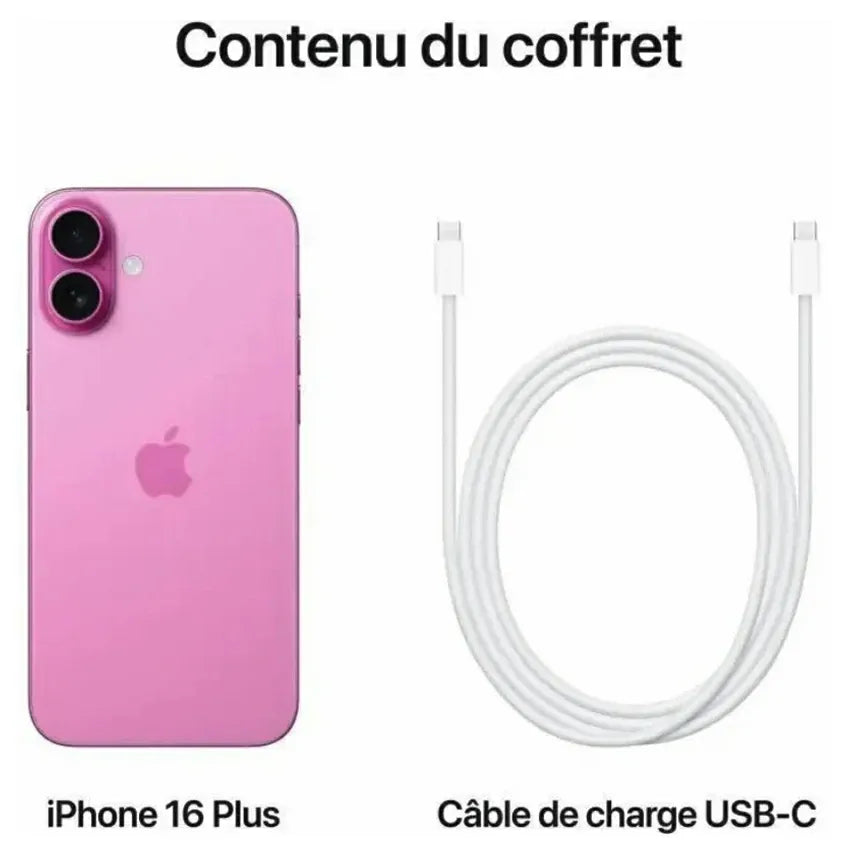 IPhone 16 |128GO - 5G - rose - Apple