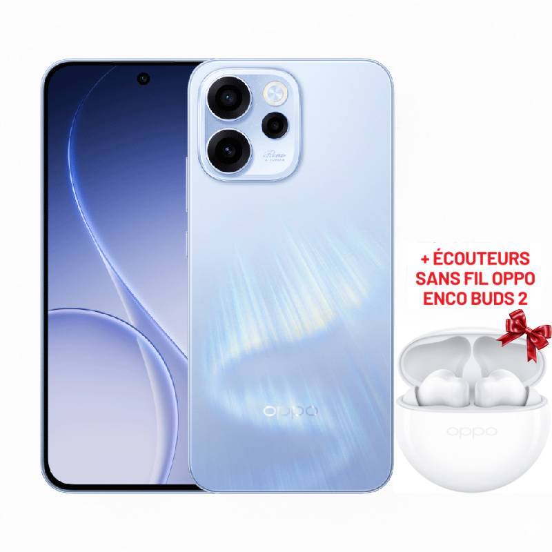 Smartphone OPPO Reno 15F 5G 24Go 512Go Bleu Aurore - vue principale