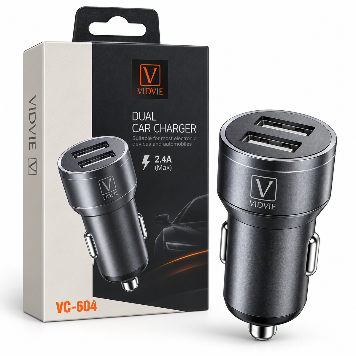VIDVIE VC-604 chargeur voiture double port 2.4A